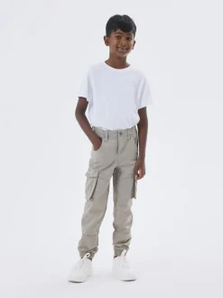 Name It Lasten Housut, Bamgo Reg Twill Harmaa