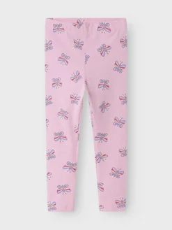 Name It Lasten Leggingsit, NMFVIVIAN AOP LEGGING Pinkki