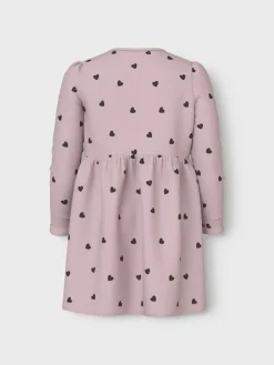 Name It lasten mekko, NMFKHEART LS DRESS Vaaleanpunainen Kuos