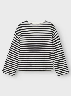 Name It lasten paita, NKFSIMMA LS REG TOP Raidallinen Musta