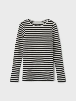 Name It lasten paita, NKFSURAJA LS TOP Mustavalkoinen
