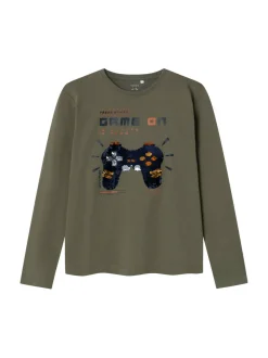 Name It Lasten Paita, NKMOPASTAR LS TOP Armeijanvihreä