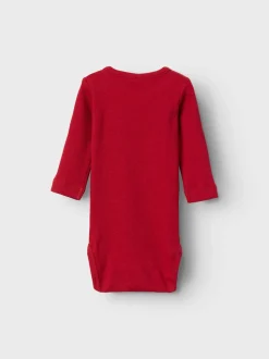 Name It lasten pitkähihaine body, NBNKAB LS BODY Punainen