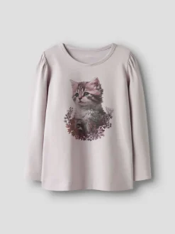 Name It lasten pitkähihainen paita NMFBOLORAS LS TOP, vaalea lila