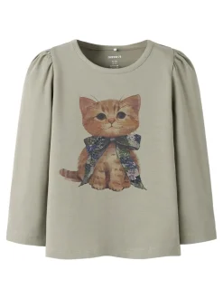 Name It lasten pitkähihainen paita NMFBOLORAS LS TOP, vaaleanvihreä