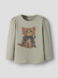 Name It lasten pitkähihainen paita NMFBOLORAS LS TOP, vaaleanvihreä