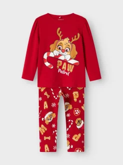 Name It lasten pyjama NMFSARBA PAW LS NIGHTSET, punainen