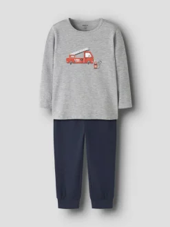 Name It lasten pyjama NMMNIGHTSET GREY FIRETRUCK NOOS, keskiharmaa