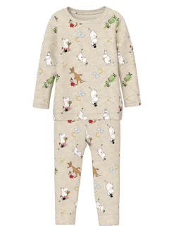 Name It lasten pyjama NMNSEMOL MOOMIN LS NIGHTSET, beige
