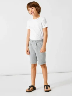 Name It Lasten Shortsit NKMVERMO LONG SWE SHORTS UNB Vaaleanharmaa