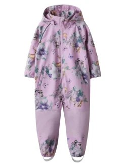 Name It lasten softshell haalari, NMFALFA08 SOFTSHELL SUIT AOP Pinkki Kuosi