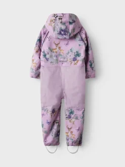 Name It lasten softshell haalari, NMFALFA08 SOFTSHELL SUIT AOP Pinkki Kuosi