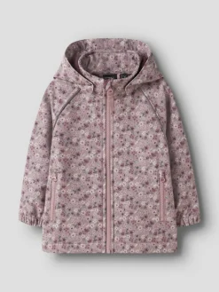 Name It Lasten Softshell Takki, NMMAlfa Softshell Jacket AOP Vaaleanpunainen