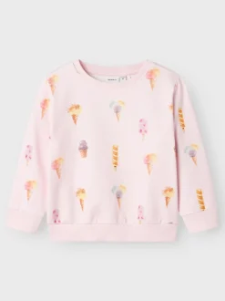Name It lasten svetari, NMFJILLIAN SWEAT UNB BOX Vaaleanpunainen Kuosi