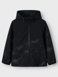 Name It lasten takki, NKMALFA SOFTSHELL JACKET AOP Musta