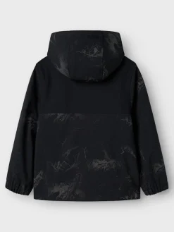 Name It lasten takki, NKMALFA SOFTSHELL JACKET AOP Musta