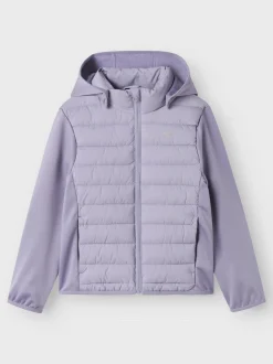 Name It lasten takki, NKNMIO HYBRID JACKET Liila