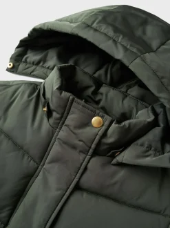 Name It lasten toppatakki NKFMEMO JACKET LONG, tummanvihreä