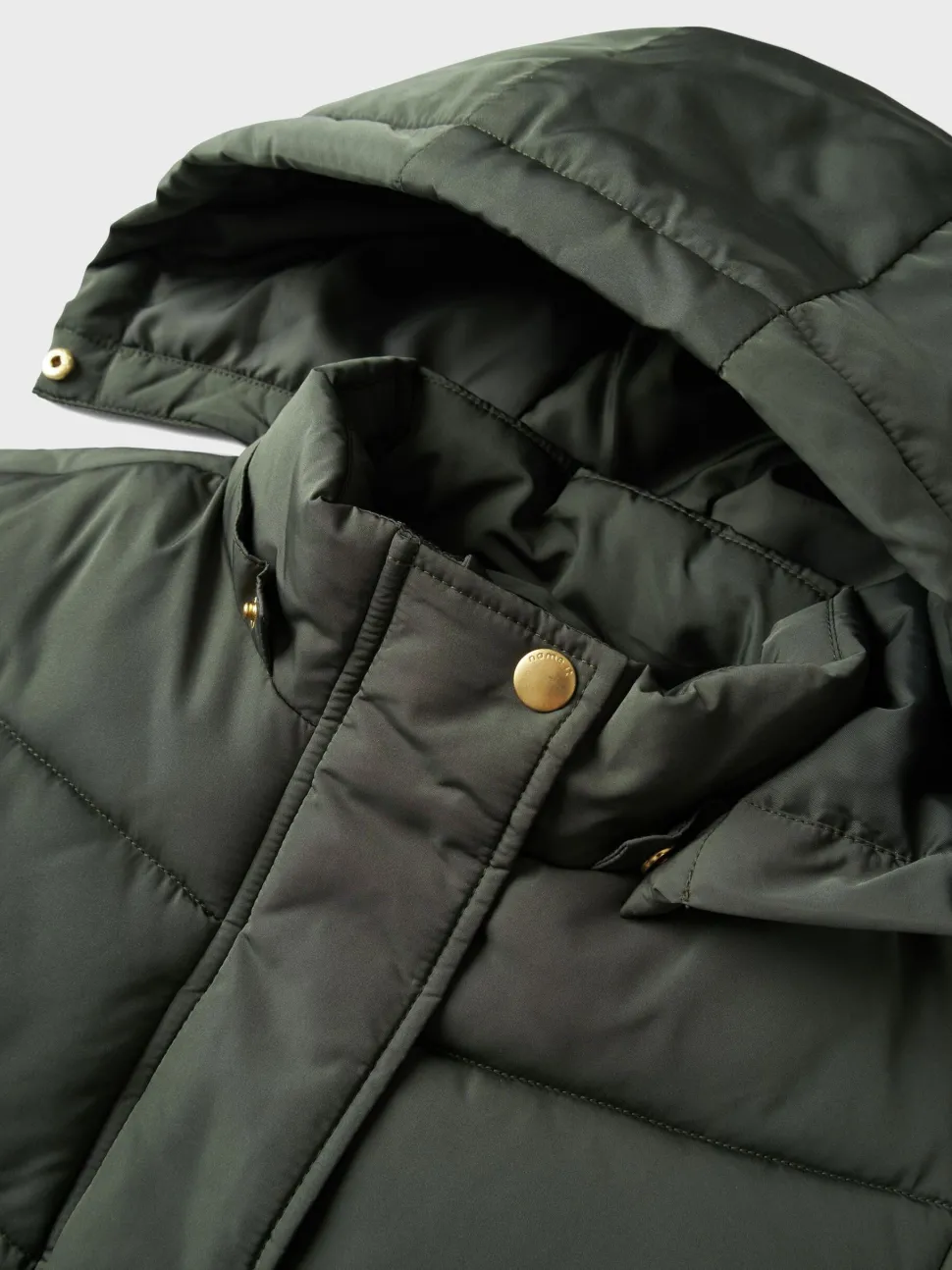 Name It lasten toppatakki NKFMEMO JACKET LONG, tummanvihreä