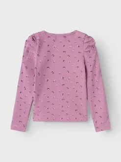 Name It Lasten Toppi, NMFOLINNE LS SLIM TOP Kuosi Lila