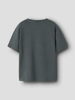 Name It lasten t-paita NKMBANK SS NREG TOP, tummanharmaa