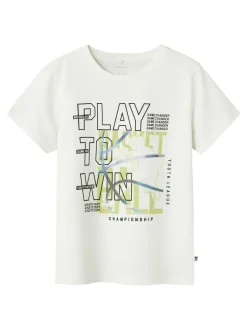 Name It lasten t-paita, NKMKAJAKKI SS TOP Beige