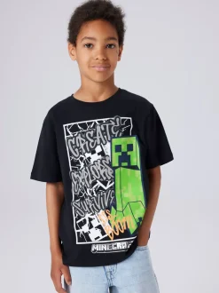 Name It lasten t-paita NKMMASE Minecraft SS NREG Top, musta