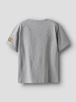 Name It lasten t-paita NKMSTUFF STUMBELG SS NREG TOP, keskiharmaa