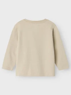 Name It lasten t-paita, NMMHAKO NREG LS TOP Vaalea Beige