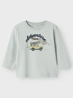 Name It lasten t-paita, NMMHAKO NREG LS TOP Vaaleanvihreä