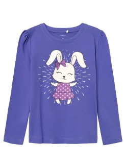 Name It lasten trikoopaita, NMFROSELIN LS TOP Vaalea Lila