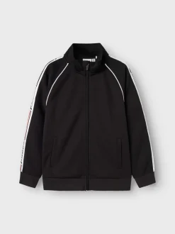 Name It lasten verkkatakki, NKMHAKKA LS SWEAT CARD UNB Musta
