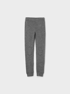Name It Lasten Välihousut NKMWANG WOOL PLAIN LONGJOHN Tummanharmaa