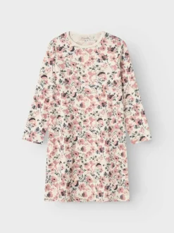 Name It lasten yöasu, NKFNIGHTGOWN LS NOSTALGIA FLOWER Vaaleanpunainen Kuosi