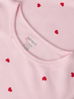 Name It lasten yöpaita NKFNIGHTGOWN HEARTS NOOS, vaaleanpunainen