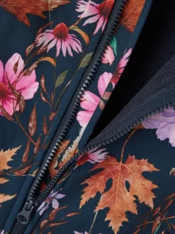 Name It softshelltakki, NKFALFA08 JACKET AUTUMN FLOWER Sininen Kuosi