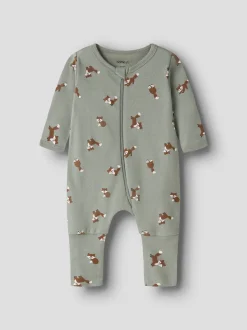Name It yöasu NBMNIGHTSUIT 2P ZIP FF FOX, vaaleanvihreä