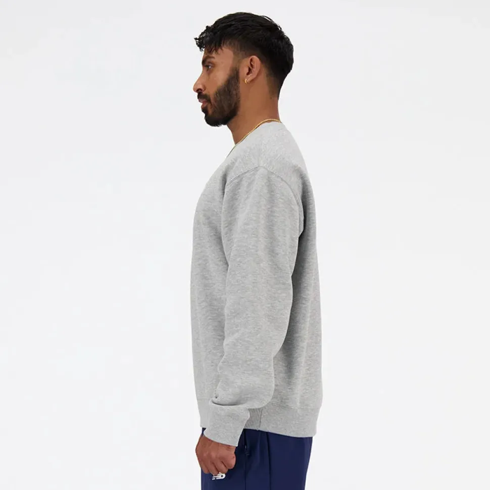 New Balance miesten collegepaita Sport Essentials Fleece Crew Sweater, vaaleanharmaa