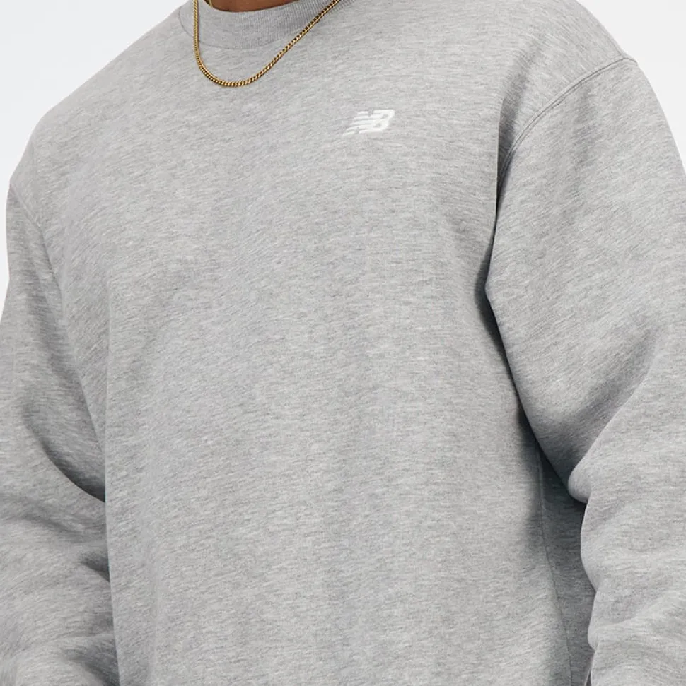 New Balance miesten collegepaita Sport Essentials Fleece Crew Sweater, vaaleanharmaa