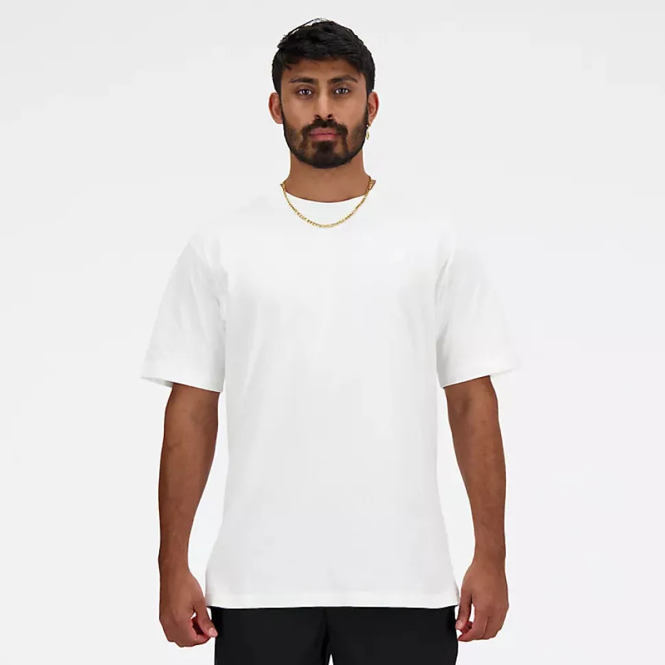New Balance miesten t-paita Athletics Cotton t-shirt, valkoinen