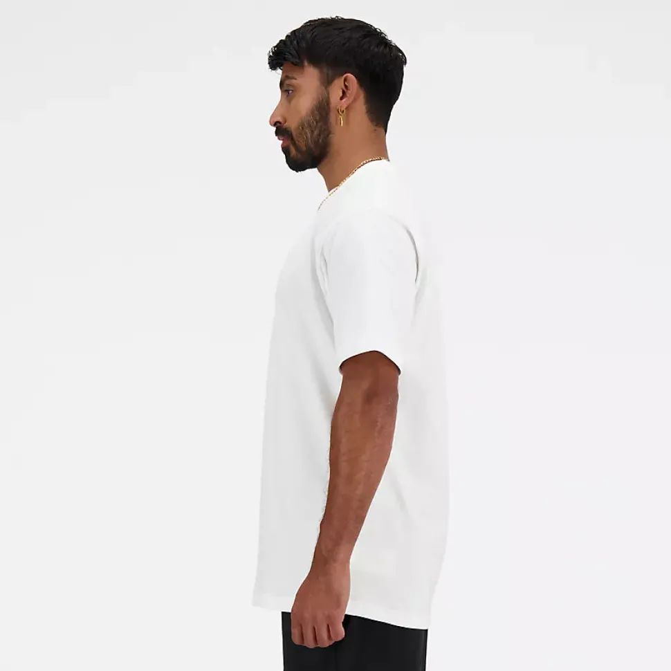 New Balance miesten t-paita Athletics Cotton t-shirt, valkoinen