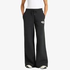 New Balance naisten collegehousut, Linear Heritage Fleece Wide Leg Pant Musta