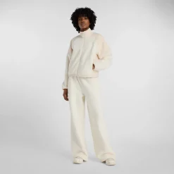 New Balance naisten fleecehousut, High Pile Fleece Pant Luonnonvalkoinen