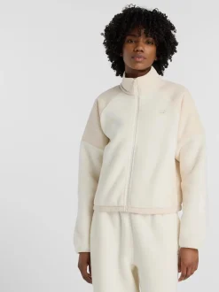 New Balance naisten fleecetakki, High Pile Fleece Jacket Luonnonvalkoinen