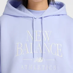 New Balance naisten huppari Linear Heritage Fleece Hoodie, lila
