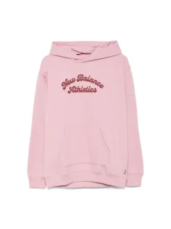 New Balance naisten huppari, Linear Heritage Fleece Long Hoodie Vaaleanpunainen