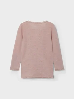 NMWANG WOOL NEEDLE LS TOP NOOS VAALEANPUNAINEN KUOS