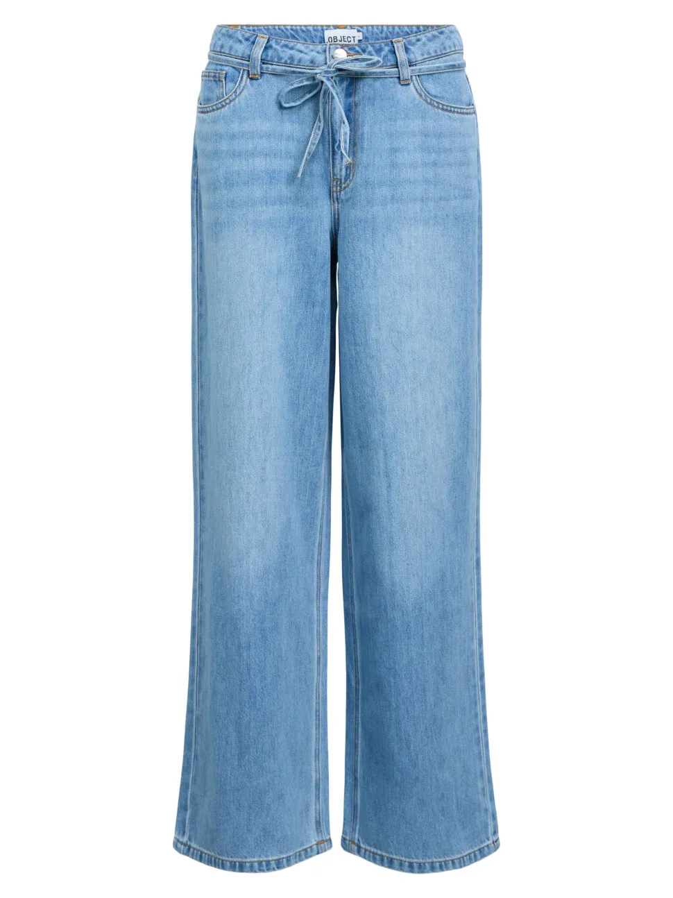 Object naisten farkut OBJROSIE MW WIDE Jeans, Light Blue Denim