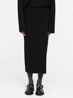 Object naisten hame, OBJREYNARD HW KNIT SKIRT Musta