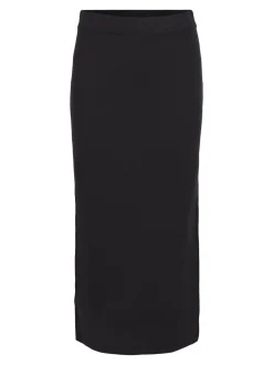 Object naisten hame, OBJREYNARD HW KNIT SKIRT Musta